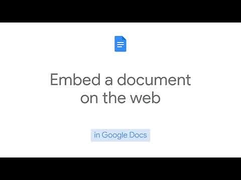 How to: Embed a document on the web in Google Docs