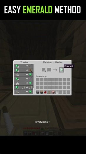 Minecraft Easy Emerald Method. #minecraft #minecraftshorts
