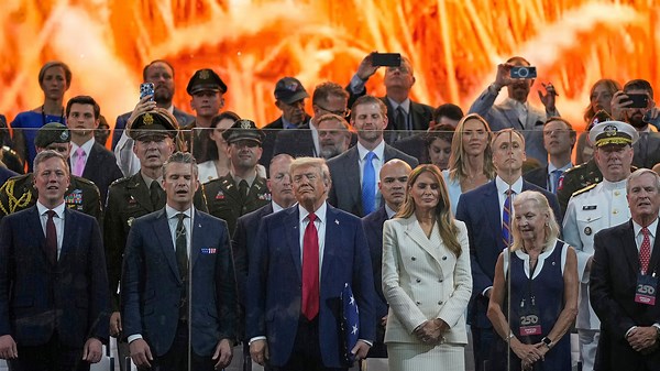 Trump celebrates 'fighting spirit' of US armed forces during military parade in DC