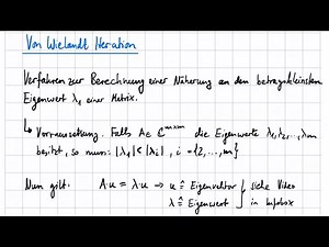 Wielandt Iteration - Inverse Von Mises Iteration | Numerik