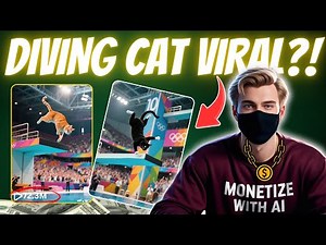 I Made a Diving Cat Go Viral Using FREE AI Tools! (Step-by-Step Tutorial)