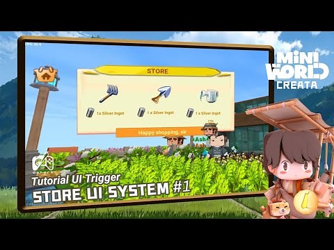 Totorial UI and Trigger : How To Create A Store UI - Mini World Creata / ‪@MiniWorldCreata‬ Part 1