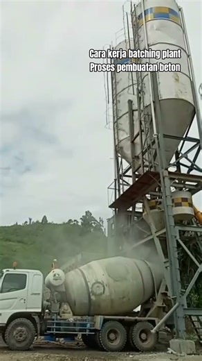 Batching plant pembuatan beton #konstruksi #proyek #excavator #concrete #truck #batchingplant