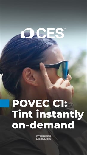 Interesting Engineering on Instagram: "The Povec C1 introduces advanced electrochromic technology in eyewear, using multilayer conductive lenses that react to low-voltage electrical signals. A touch-sensitive strip lets users precisely adjust tint levels in real time, with changes occurring in one second. Miniaturized from automotive applications, the system integrates UV400 protection, anti-glare coating, smart power management, and a long-lasting rechargeable battery, making it a high-performa