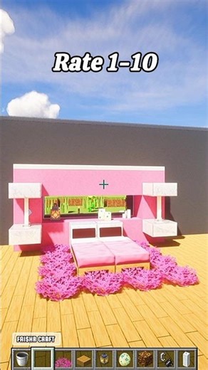 Pink Bed Design Tutorial! 💖 #shorts #minecraft