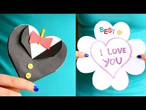 How to Make Father’s Day Tuxedo Heart Card - paper craft idea for kids