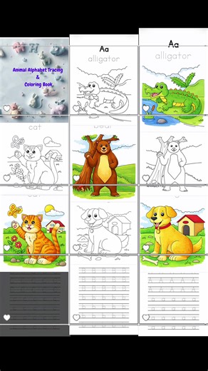 POV: your child learns ABCs without boredom 👀✨ Tracing letters ✍️ Handwriting practice 📝 Animal coloring pages 🦁🐘 This Animal Alphabet Tracing & Coloring Book makes learning A–Z simple, playful, and fun for preschool kids. Save this for daily learning time 💾 📘 Find it on Amazon 🔗 https://www.amazon.com/author/odarochkabooks #learnabc #preschoolactivities #kidslearningfun #alphabettracing #momlife