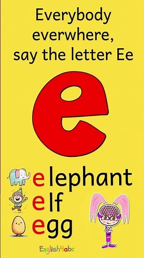Short Vowel Ĕe — Everybody Everywhere | Help Me Say the Letter E! | Elephant, Elf, Egg | #short