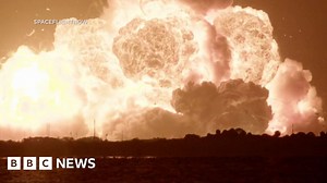 Blue Origin rocket explodes into huge ball of flame on Florida launch pad