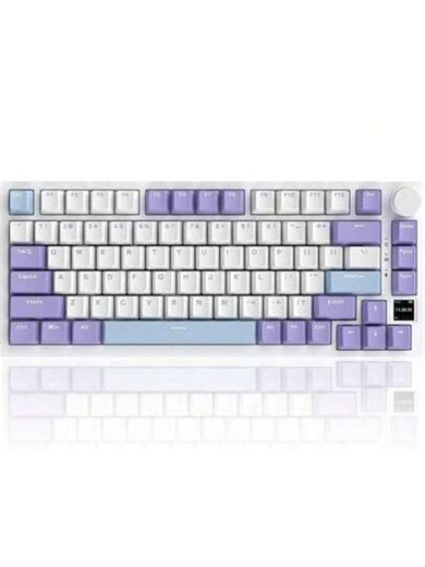 AJAZZ AK820 PRO 75% mechanische Tastatur mit TFT Smart Display und Drehknopf, Gasket-montierte Gaming-Tastatur, 5.1/2.4G kabellos/USB-C kabelgebunden, anpassbare Tastatur | SHEIN