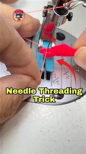 Needle Threading Trick #NeedleThreading #SewingHacks #BeginnerSewing
