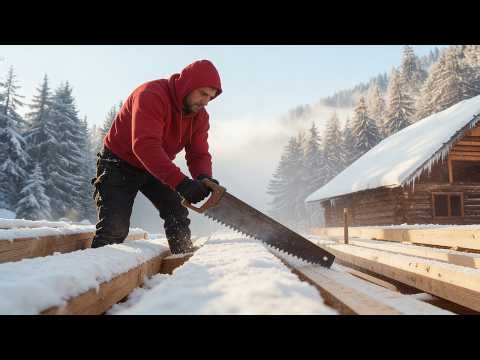 Building a CABIN shelter in the wilderniss | start to finish