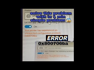 How to solve this problem 😭 error 0x800706ba,#computer #error #printer #study #technology #ALCO444YT