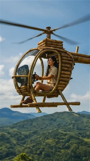 This American woman tested her own homemade helicopter. #shorts