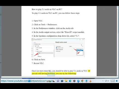 How to play 5.1 audio in VLC on Windows PC?