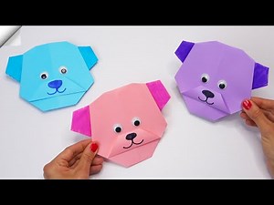 Easy paper crafts | Paper bear | Origami bear face