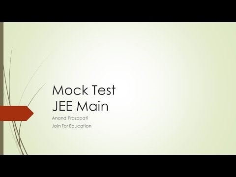 jee main || mathematics || mock test