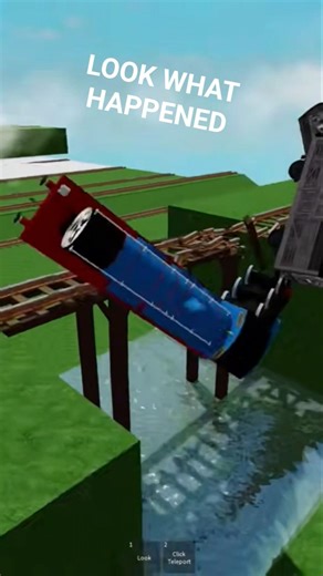Thomas the Tank tried crossing the bridge… but it completely collapsed under the train! 3 #shorts