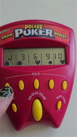 Radica Pocket Poker Draw Dueces vintage Handheld Game 1999