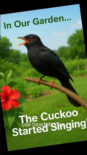 Cuckoo Bird Singing in Our Garden | evening Nature Bliss#CuckooCall #NatureSound