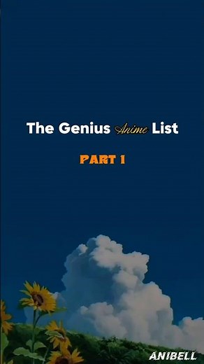 The Genius Anime List (Part 1) - Steins Gate, Code Geass, Psycho Pass , Death Note #shorts #AniBell