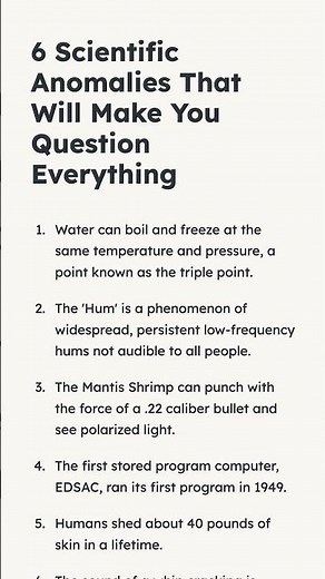 6 Scientific Anomalies That Will Make You Question Everything\n\nExplore...