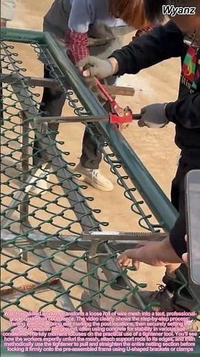 How to Install Basketball Court Fencing Like a Pro | Tightener Tool in Action