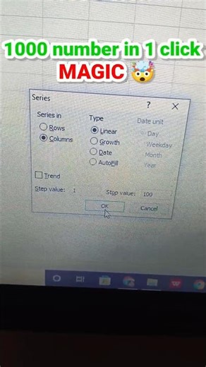 Excel tips and tricks | Fill series 🤯 #shorts #excel #exceltips