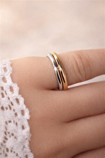 Stackable Plain Rings - Etsy