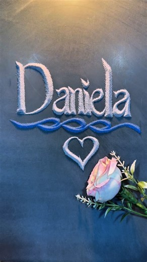 Sand Calligraphy on Instagram: "Daniela ❤️ Satisfying Sand Art Calligraphy ASMR video #art #sandart #calligraphy #name #viral #daniela #asmr"