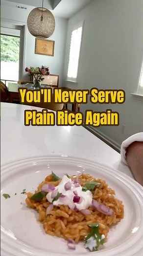 Spanish Rice That Practically Makes Itself 🌶️🍚 #easyrecipes #dinner #comfortfood