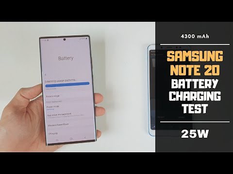 Samsung Galaxy Note 20 Battery Charging test 0% to 100% | 25W fast charger 4300 mAh