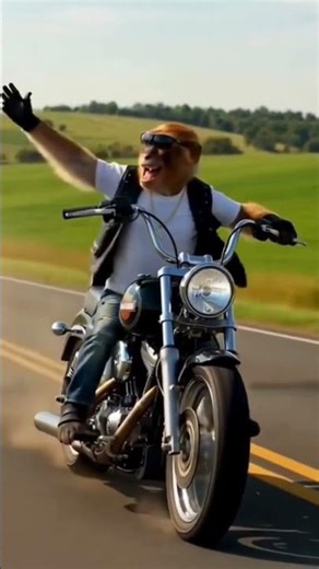 Monkey on a Motorcycle Steals the Show 🏍️🐒 #shorts #trending