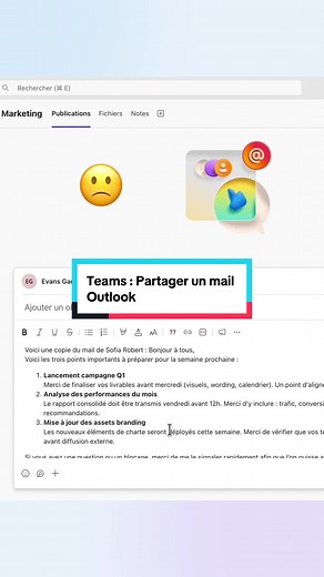 Partager un mail dans Teams : Astuce simple et efficace