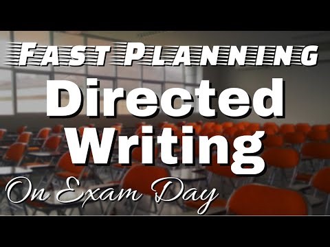 Quick Planning for Directed Writing - IGCSE English 0500 Paper 1 (Question 3)