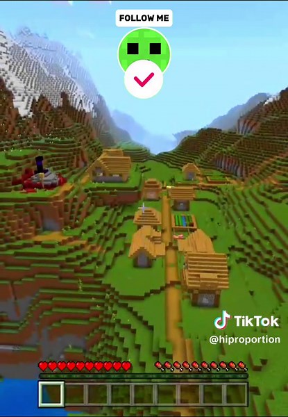 Exploring Snowy Mountain Village in Minecraft