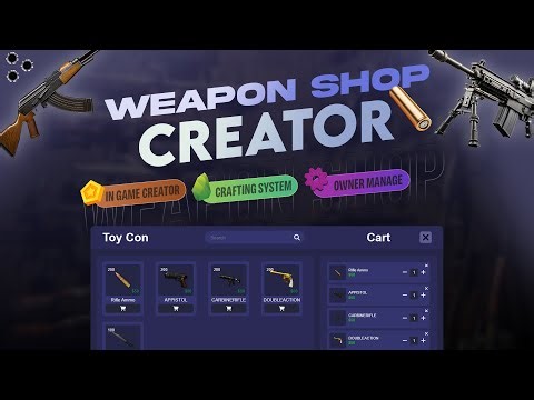 [ESX]/[QB] Weapon Shops Creator - Player Owned - Crafting Menu