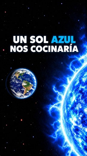 ¿Qué pasaría si el Sol fuera de color azul? ☀️🔵 #universo #astronomia #curiosidades #datoscuriosos