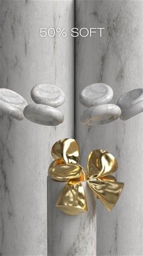 0% vs 100% Softness 3D Soft Body Simulation #3d #shorts #blender