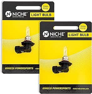 NICHE HB3 Headlight Bulb for 2007-2019 Can-Am Maverick X3 Max 1000 Commander 800 Outlander 650 500 2 Pack