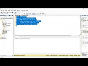 Microsoft SQL Server 2008 - Create Table dengan Query