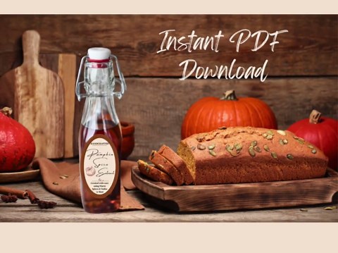 Printable Pumpkin Spice Extract Labels Homemade Bottle Labels Baking Extract DIY Instant Download - Etsy UK