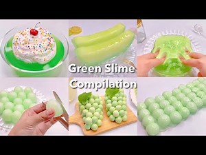 【ASMR】🍈グリーンスライムまとめ🥝【音フェチ】Green Slime Compilation