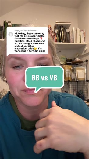 Replying to @viq thanks for watching 💕 and your kind words. when we look at the ingredients in VB compared to the BB Pro Balance - the VB comes out on top. Now there are a larger variety of ingredients in the BB but may of them are meh either in the level of them or the form or the necessity/benwfit. You’re getting more of the important stuff in my opinion with VB. Magensiums specifically - they both use mag oxide. There is 3x the amount of magnesium in VermontBlend. Hope that helps! #equinenat