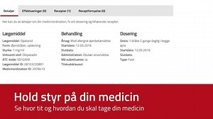 Kender du Medicinkortet? Der kan du få et overblik over dine aktuelle og afsluttede medicinordinatorer. Du kan også se dine recepter og hvor mange udleveringer du har tilbage. Du kan læse mere om Medicinkortet her: https://www.sundhed.dk/borger/min-side/min-sundhedsjournal/medicinkortet/ | sundhed.dk