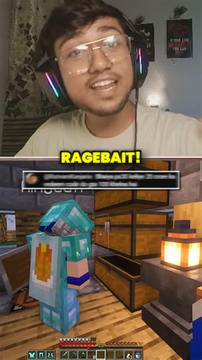 RAGEBAIT!!😡#minecraft #funny #shorts #liveclip