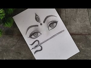"✍️Durga Maa Drawing | Easy Step by Step Tutorial🌿🙏"
