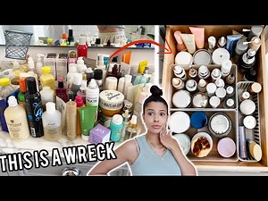 I CLEANED OUT MY DISGUSTING BATHROOM... declutter & organization