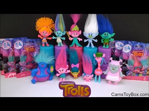 Dreamworks Trolls Complete Collectible Figures Series 4 Blind Bags Surprise Toys Review Fun Poppy