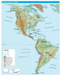 Mapa islas y penínsulas de América